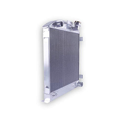 3 Row Aluminum Radiator for 1939 1940 1941 Ford Deluxe Car Sedan Chevy V8 Engine,1932 Ford Ton Pickup Model Base racing Radiator - size: 19