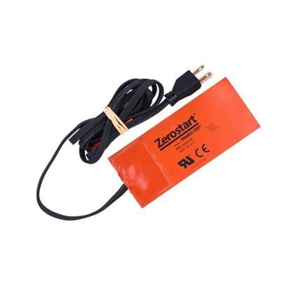 Zerostart 3400100 Silicone Pad Heater Engine Oil, Transmission Fluid, Reservoir and Hydraulic Fluid Heater, 2¾" x 6½" | 120 Volts | 250 Watts