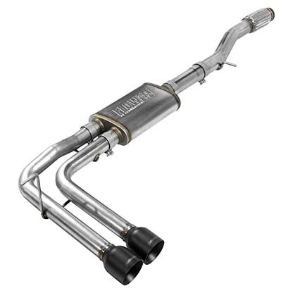 Flowmaster 717787 FlowFX Cat-Back Exhaust Kit Dual 2.5 Inch Stainless Steel 4 Inch Black Ceramic Tips Compatible with 2014-2019 Classic Body Chevy Silverado GMC Sierra 1500 Crew Double Cab 4.3L 5.3L