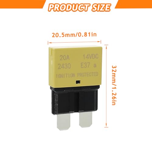Auto Reset Circuit Breaker Fuse - style: E37 (5A,10A,15A,20A,25A,30A) Mixed