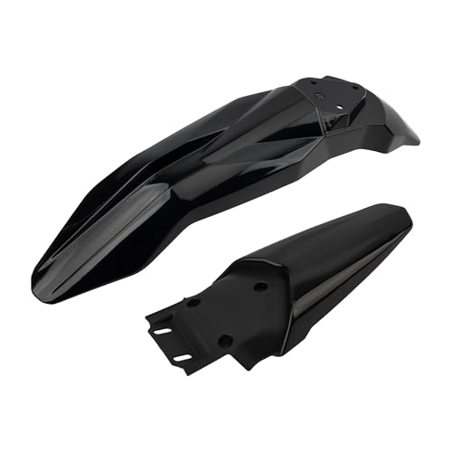 Motorcycle Front Rear Fender Set Mudguard Fender Protector Compatible with Talaria Sting MX3 MX4 Electric Dirt Bike Black - color: License Plate Fender Kit, size: Plastic