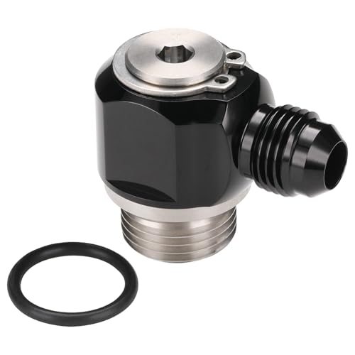 6AN Male Flare Banjo to 8AN -8 ORB Stainless Steel Banjo Bolt Assembly Fitting Adapter Black - size: 6AN to -8 ORB