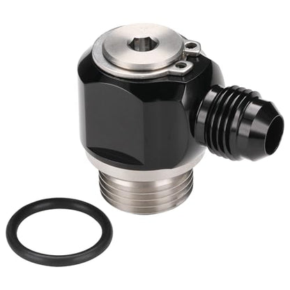 6AN Male Flare Banjo to 8AN -8 ORB Stainless Steel Banjo Bolt Assembly Fitting Adapter Black - size: 6AN to -8 ORB