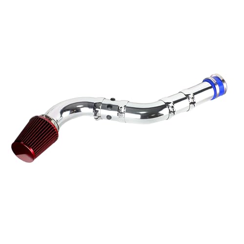 76mm Cold Air Intake Kit, Red/Silver Aluminum