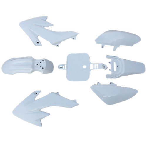 X-PRO Plastic Fender Body Set Kit CRF50 XR50 Style Pit Bikes, Dirt Bikes 50cc 110cc 125cc (White)