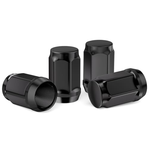 GAsupply 1/2x20 Black Lug Nuts 4pcs, 1.38" Tall 3/4" 19mm Hex, Cone Seat - color: Black, size: 1/2"-20, style: 4pcs - 1.38" Tall