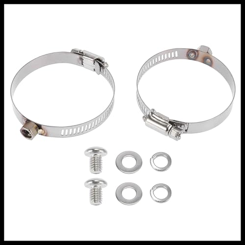 1 Set Motorcycle ATV 5.67" Stainless Steel Exhaust Muffler Pipe Heat Shield Cover Guard Protector Silver Tone Durable Material
