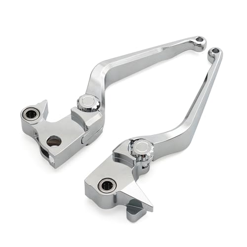 Motorcycle Levers Brake Clutch Hand Lever Adjustable Fit for Harley 2004-2013 Sportster XLH XL 883 1200 (Long, Chrome) - color: Chrome, style: Long