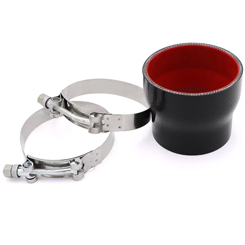 Silicone Coupler ID 3 to 3.5 inch Straight Reducer Hose 4-Ply - size: ID 3-3.5"