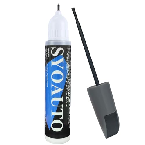 SYOAUTO Gray Car Touch Up Paint Auto Touch Up Paint 0.4 oz Gray Automotive Scratch Repair Pen Brush and Tip 2 in 1 - color: Gray