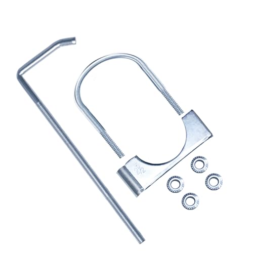 2 Pcs Universal Exhaust Clamp with Hanger, Fits 2-1/2" Exhaust Pipe