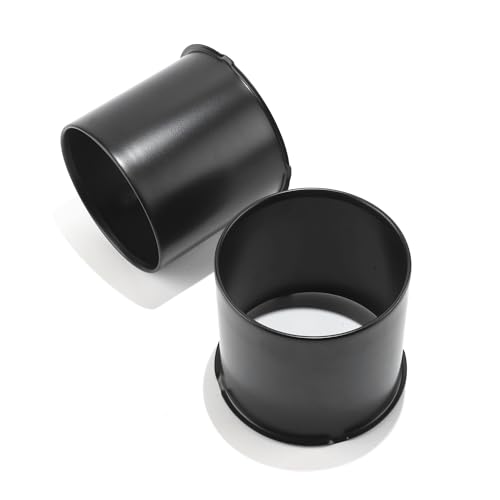 2Pcs 5.15" Stainless Trailer Wheel Center Caps, 4.69" H Matte Black - color: Matte Black, size: 5.15" Hub 4.69"H