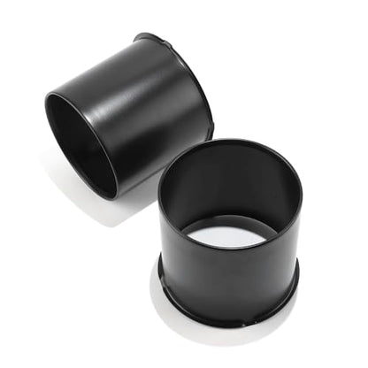 2Pcs 5.15" Stainless Trailer Wheel Center Caps, 4.69" H Matte Black - color: Matte Black, size: 5.15" Hub 4.69"H