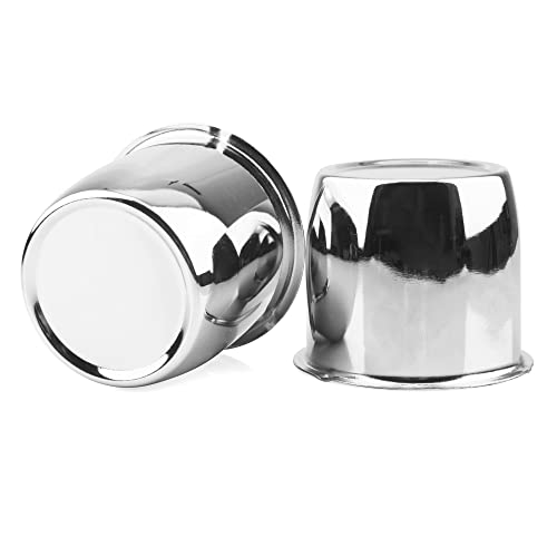 2Pcs 2.64" OD 2.4" H Push Through Trailer Wheel Center Cap for Rim - color: Chrome, size: 2.64" OD 2.4" H
