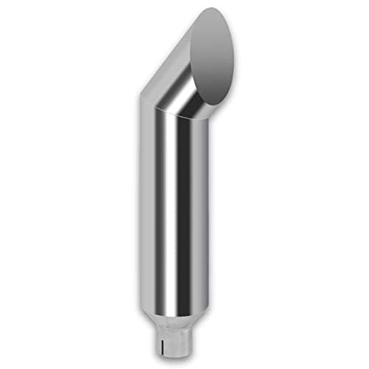 5 Inch Inlet 7 Inch Outlet Polished Stainless Steel Miter Angle Cut Diesel Smoker Exhaust Stack Tip Diesel Exhaust Tip(Stack Smokers 5" ID Inlet 36" Long) - size: 5‘’Inlet 7‘’Outlet-Silver