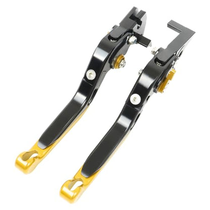 CHIFUN Brake Lever and Clutch Lever Set Replacement for BMW G310R G310GS 2017-2025, Motorcycle Foldable Length Adjustable Handlebar Lever (Gold) - color: Gold