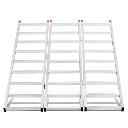 69"X50" Tri-Fold Aluminum ATV Mower Truck Loading Ramp,1500 lb Capacity