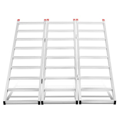 69"X50" Tri-Fold Aluminum ATV Mower Truck Loading Ramp,1500 lb Capacity