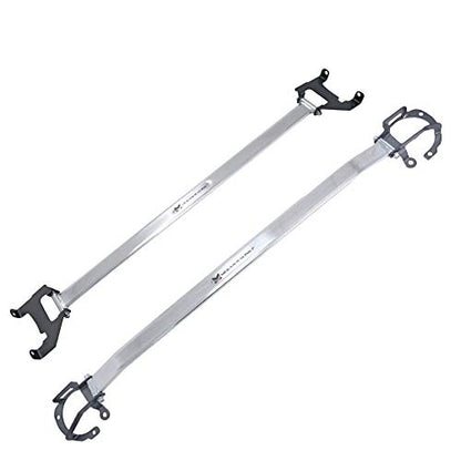 Megan Racing Front & Rear Upper Aluminum Polish Race Spec Strut Bar (MR-SB-SFR12FU-1P) (MR-SB-SFR12RU-1P)