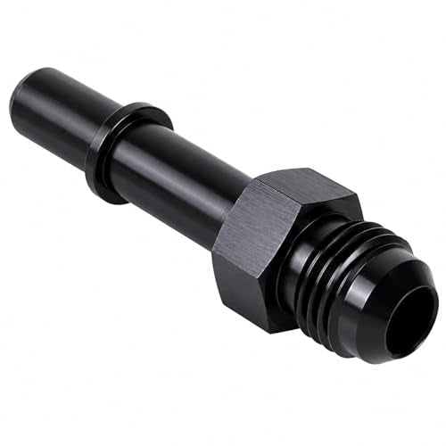 6AN Male to 3/8" SAE Quick Disconnect, Aluminum Straight Adapter, Male Push On Connector for Fuel Rail Hose