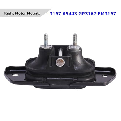 Engine Motor Mount & Trans Mount Compatible with 2011-2019 Dodge Journey 3.6L FWD 2011-2014 Dodge Avenger Chrysler 200 3.6L Replacement for 3274 3167 3256 3246 A5551 A5443 A5632 A5543 - size: Dodge Journey 3.6L 2011-2019