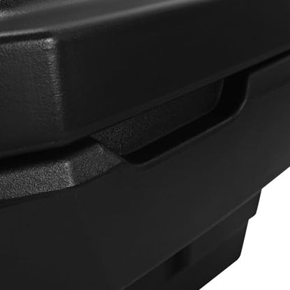 TCMT 96L ATV Storage Box Rack Basket Rear Cargo Trunk Luggage Tail Box with Backrest Universal - color: Black 96L-B