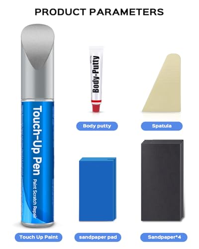 LA7W/8E Reflex Silver Metallic Touch Up Paint Kit Compatible with Volkswagen Exact Match Car Scratch Repair Touch Up Paint Kit - color: Reflex Silver Metallic(LA7W/8E) Compatible with Atlas/Beetle/CC/e-Golf/EOS/Golf/Golf-Alltrack/Golf-GTI/Golf-SportWagen/