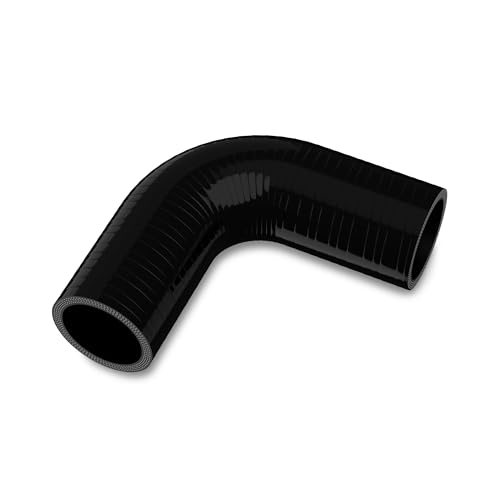 Endure 90 Degree Silicone Elbow Intake Hose 4-Ply, 1.5"(38mm) - Black - color: Black, size: ID - 1.5Inch(38mm)