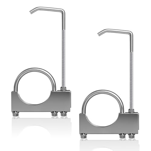 3" Universal Exhaust Clamp with Hanger, 2 PCS - size: 3 Inch