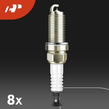 A-Premium Ignition Coil Pack and Iridium Spark Plugs Compatible with Jaguar - color: Red