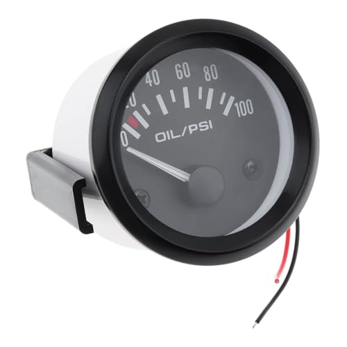 Oil Pressure Gauge Kit, 2" 52MM 12V 0~100PSI Universal Colorful LED Digital Oil Press Pressure PSI Gauge with Oil Pressure Sensor