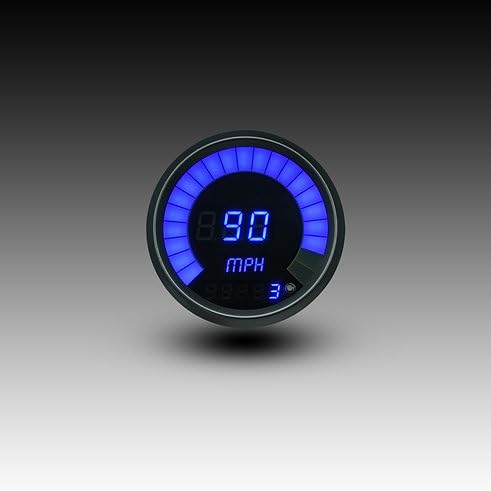 Intellitronix Speedometer Bargraph Memory Programmable Black Bezel M9222B (Blue) - color: Blue