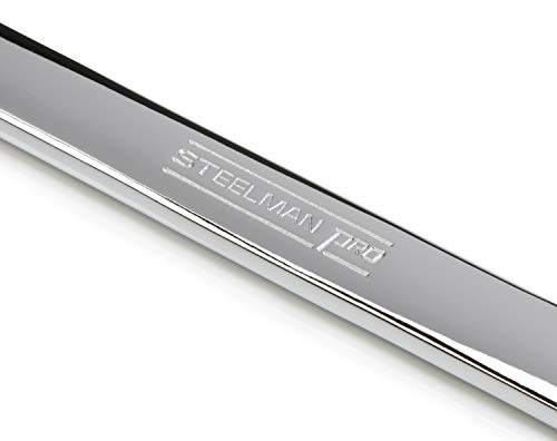 Steelman Pro 16-Piece Metric 6-Point Combination Wrench Tool Set, Durable Steel with Full Polish Chrome, Stamped Size Callouts - size: 16-Piece Metric Wrench Set
