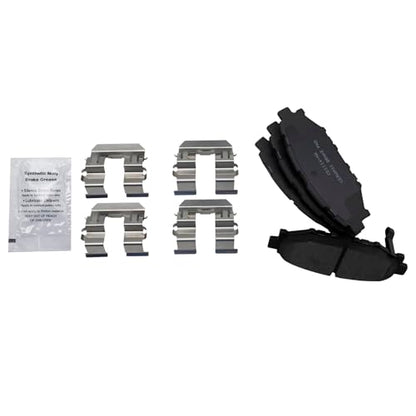 TRQ Front and Rear Brake Pad and Rotor Set Ceramic Vented Solid Rotors - style: BKA11742