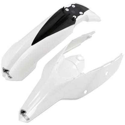 UFO PLAST Front/Rear Fender Kit - Replacement Dirt Bike Front and Rear Mud Guard - Compatible with KTM 200/250/300/450/530 XC-W/450/530 EXC-R 2008-2011/400 XC-W 2009-2010 - color: White