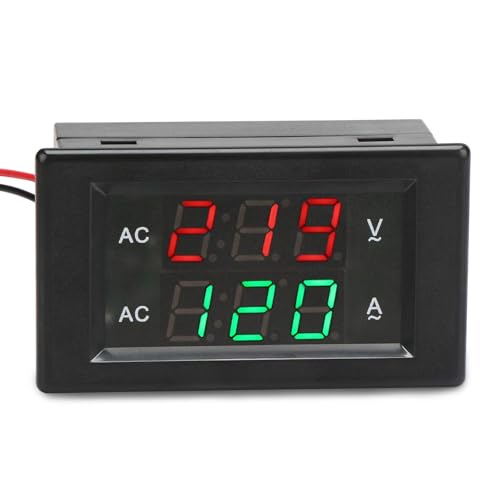 DROK Volt Amp Meter 2pcs, AC 500V 200A Digital Voltmeter Ammeter Panel, 0.39 Inches LED 2in1 Multimeter, 2-Wire Voltage Amperage Tester Gauge with Current Transformer - size: AC 500V 200A (2-Pack)