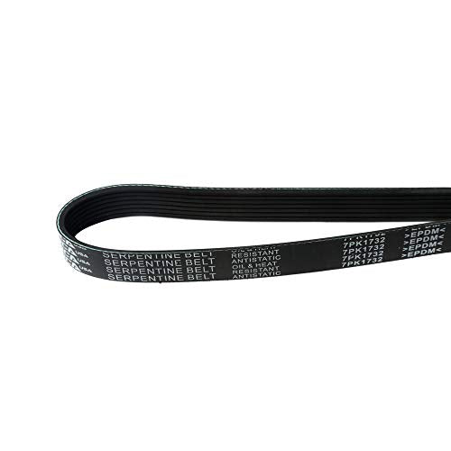 MOCA 7PK1732 EPDM Serpentine Belt for 2007-2008 Acura RDX 2.3L & 2005-2006 Dodge Ram 1500 8.5L - size: 7PK1732