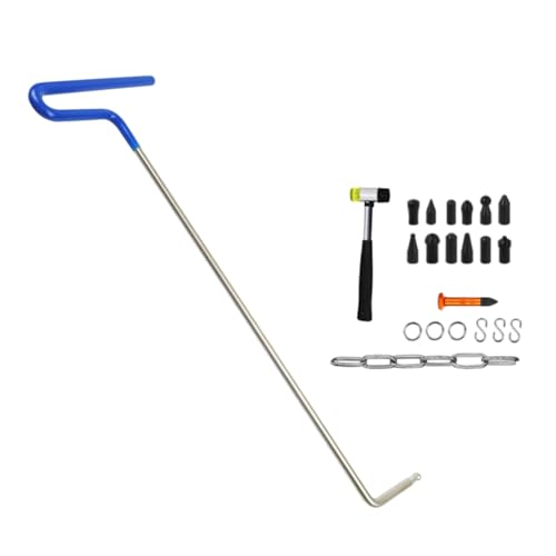LadyRosian Paintless Dent Repair Tool Removal Rods Set Stainless Steel Tools with S-Hook for Hail Damage Repair and Car Body Dent - color: B7 rod