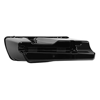 TCT-MOTORPARTS 4" Extended Hard Saddlebag 6x9'' Speaker Lid Fit For Harley Touring CVO Road Glide Electra Glide Street Glide Road King 2014-2024 - color: Vivid Black w/ Chrome Latches + 6x9 Speaker Lids