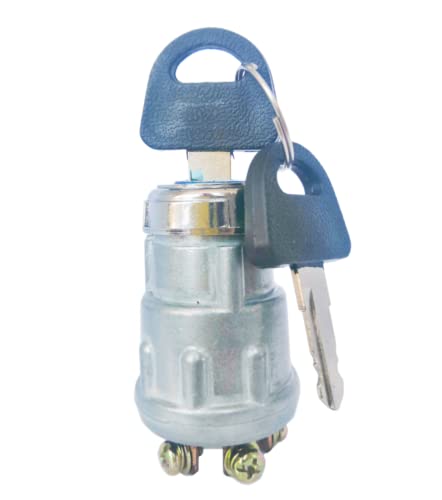 Ignition Starter Switch with 4 Position 4 Connection Terminal 2 Keys for Car, Moto, Tractor, Forklift, Truck, Scooter, Trailer, Agricultural,Modified Car Pit Quad Go Kart UTV Moped Buggy… - color: JK424 (4 Terminal )