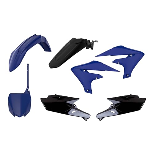 Polisport Motocross (MX) Replica Plastic Kit for Yamaha YZ 250F (2019-23) – OEM Quality, Durable, Flexible & Perfect Fit – Blue/Black - color: Blue/Black
