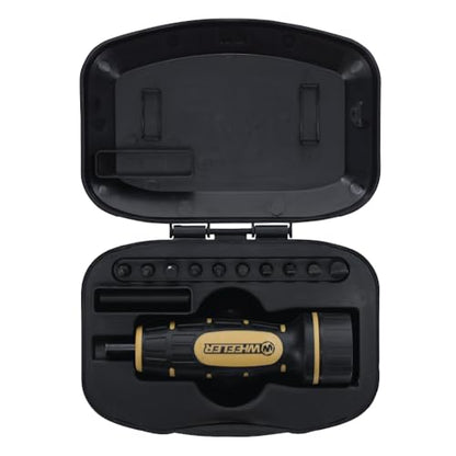 Wheeler Manual Firearms Accurizing Torque Wrench with Inch/Pounds Measurement, Bits and Storage Case for Scope Mounting, Gunsmithing and Maintenance