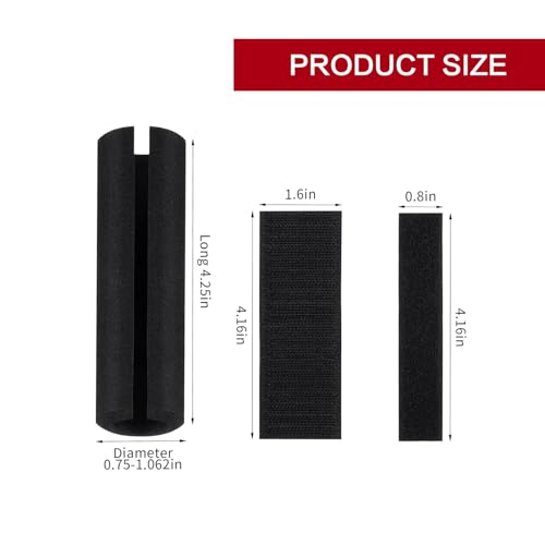 2 Pack Black Handle Grips Buffer Tube Cover 4.25 Inch NBR Rubber Foam Handle Cover Handlebar Grips Pad for Fitness Gardening Bike Bicycles Motorcycle Exercise Equipment Handlebar Replacement