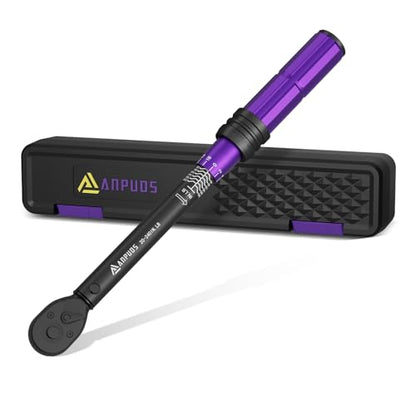 ANPUDS 1/4 Inch Drive Click Torque Wrench, 20-240 in.lb/2.3-27.1 Nm - size: 20-240 in.lb