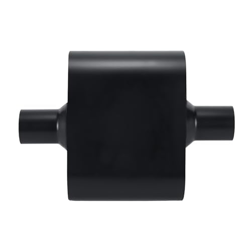 Muffler 2 inch Single Chamber 2.0" Universal Mufflers Performance Exhaust Muffler 2.0 inch,Aggressive Sound,Black(2" center in/out) - size: 2" center in | 2" center out | overall 13", style: Center in | Center out