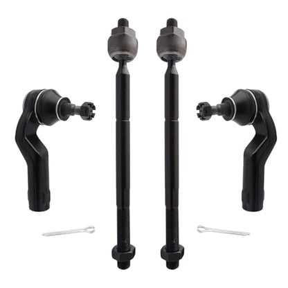 4PCS Front Inner and Outer Tie Rod End ES800025 ES800026 EV800024 - size: ES800025 ES800026 EV800024