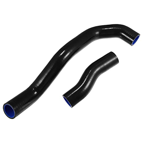 X AUTOHAUX 2 Pcs Black 1 1/4" ID Silicone Radiator Coolant Hose Pipe Tubing for Toyota for LEXUS IS300 ALTEZZA JCE10 2JZGE 1998-2005