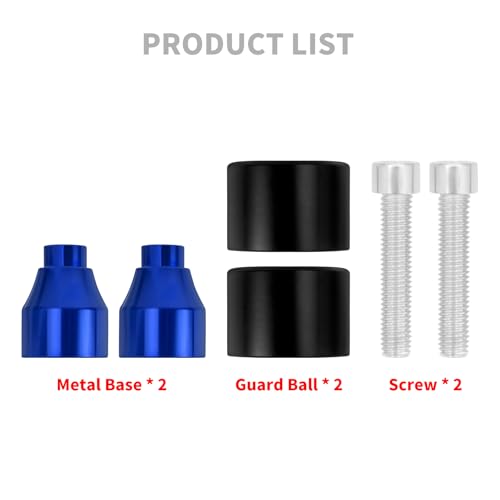 Crash Bar Slider Ends Frame Sliders Fit for Harley M12 Screw - color: #2 Blue