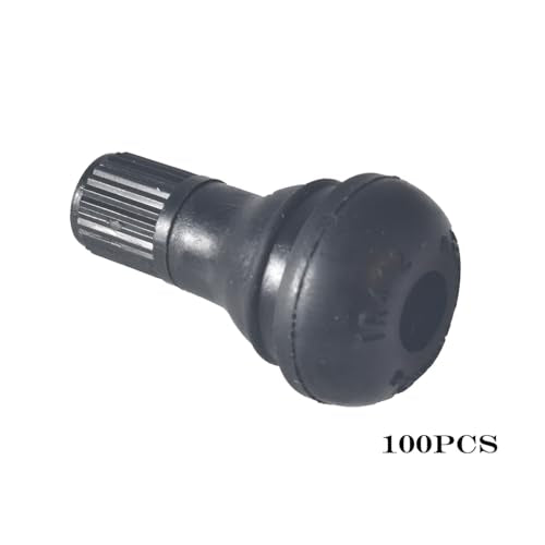 100Pcs TR412 Black Rubber Snap-in Short Tire Valve Stem