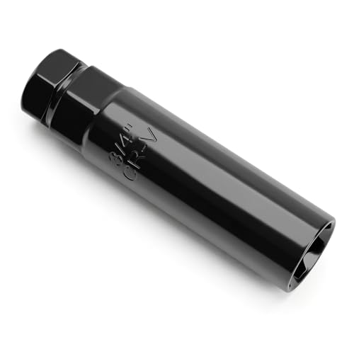 Dynofit 7 Spline Lug Nuts Key with 21mm and 22mm Hex,for Aftermarket Wheel - color: Black, size: 7 Spline with Hex 13/16" and 7/8"